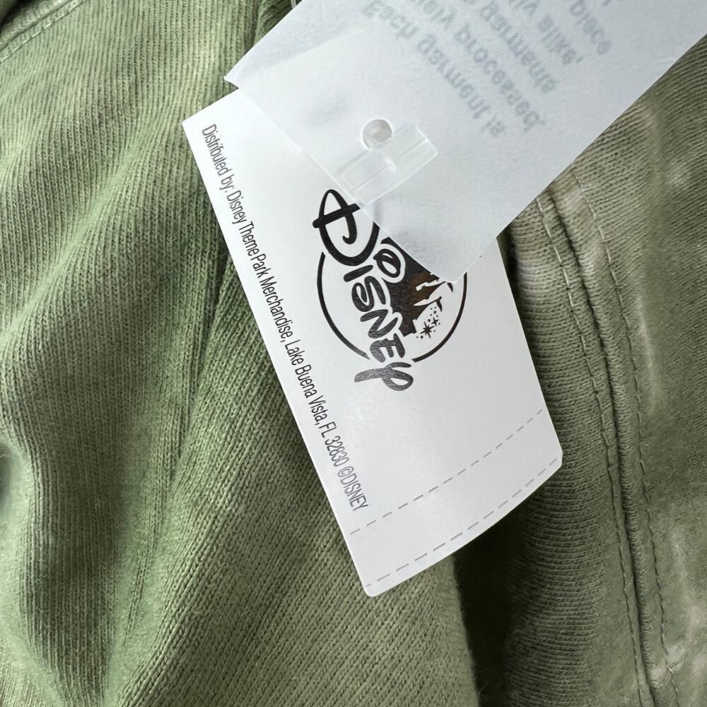 NWT Spirit Jersey DISNEY Olive Green Cotton Long Sleeve Crewneck Top Size S - Picture 8 of 9